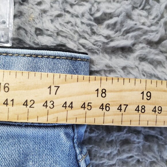 Cato Jeans Womens 16W Light Blue Hi-Rise Cropped Stretch Cotton Blend - Picture 6 of 14